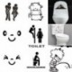 * 16 Új WC-ülés Art fal idézet matrica fürdőszoba dekoráció Decal Vinyl Art Decor