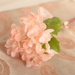 Világos rózsaszín Mesterséges hortenzia hamis selyem virágok csokor esküvői menyasszonyi party lakberendezés