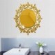 * 14 Aranymosó Kivehető tükör matrica Art Mural fal matricák otthon szoba DIY dekoráció dekoráció
