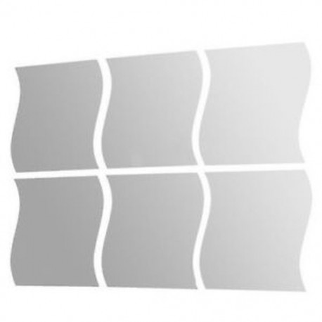* 18 tér (6db) Kivehető tükör matrica Art Mural fal matricák otthon szoba DIY dekoráció dekoráció