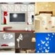 * 13 Ezüst toll Kivehető 3D akril Modern tükör Decal Art Mural fal matrica Home Decor Új