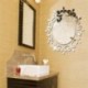 * 14 Ezüst mosdó Kivehető 3D akril Modern tükör Decal Art Mural fal matrica Home Decor Új