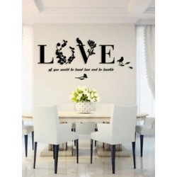 * 10 Black Leave Love Kivehető tükör matrica Art Mural fal matricák lakberendezés DIY szoba dekoráció