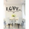 * 10 Black Leave Love Kivehető tükör matrica Art Mural fal matricák lakberendezés DIY szoba dekoráció
