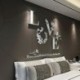 * 11 White Leave Love Kivehető tükör matrica Art Mural fal matricák lakberendezés DIY szoba dekoráció