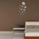 * 11 White Leave Love Kivehető tükör matrica Art Mural fal matricák lakberendezés DIY szoba dekoráció