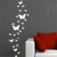 * 11 White Leave Love Kivehető tükör matrica Art Mural fal matricák lakberendezés DIY szoba dekoráció