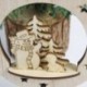 Karácsonyi bál Karácsonyfa függő medál Fafaragás dekoráció kiegészítők Home Decor