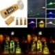 fehér 10 LED-es parafa alakú éjszakai fénycsillagos fényű Cooper huzal borosüveg lámpa dekor