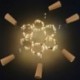 fehér 10 LED-es parafa alakú éjszakai fénycsillagos fényű Cooper huzal borosüveg lámpa dekor