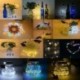 fehér 10 LED-es parafa alakú éjszakai fénycsillagos fényű Cooper huzal borosüveg lámpa dekor