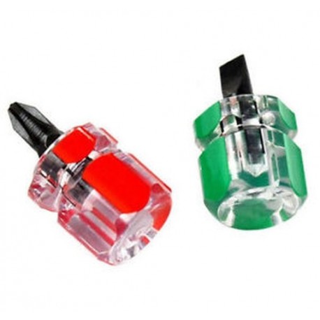 2db / Set Mini Short Stubby Phillips réselt csavarhúzó szerszámkészlet hasznos újdonság