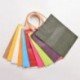 * 4 10 színben újrahasznosítható féltáska Kraft papír ajándék táska fogantyúval