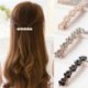 * 1 Nők Shine Barrettes Hair Clip Kristály Elegáns Pearl Hairpin Barrette Headdress