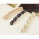 * 1 Nők Shine Barrettes Hair Clip Kristály Elegáns Pearl Hairpin Barrette Headdress