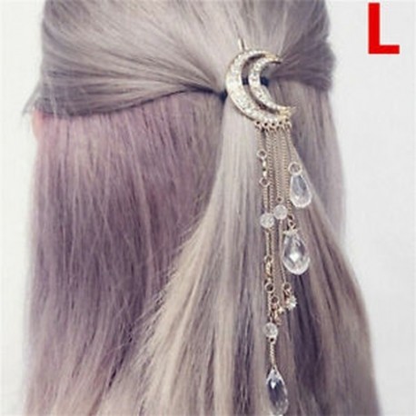 L-1PC arany 20 / 40Pc Lady Esküvői menyasszonyi gyöngyvirág Crystal Hair Pins Clip Bridesmaid Party