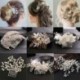 L-1PC arany 20 / 40Pc Lady Esküvői menyasszonyi gyöngyvirág Crystal Hair Pins Clip Bridesmaid Party