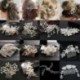 L-1PC arany 20 / 40Pc Lady Esküvői menyasszonyi gyöngyvirág Crystal Hair Pins Clip Bridesmaid Party