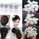 L-1PC arany 20 / 40Pc Lady Esküvői menyasszonyi gyöngyvirág Crystal Hair Pins Clip Bridesmaid Party