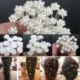 L-1PC arany 20 / 40Pc Lady Esküvői menyasszonyi gyöngyvirág Crystal Hair Pins Clip Bridesmaid Party
