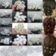 M-1PC sárga 20 / 40Pc Lady Esküvői menyasszonyi gyöngyvirág Crystal Hair Pins Clip Bridesmaid Party