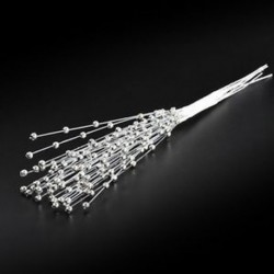 Ezüst 10PCS Pearl gyöngyös DIY menyasszonyi csokrok Esküvői party dekoráció fehér rózsaszín ezüst Új