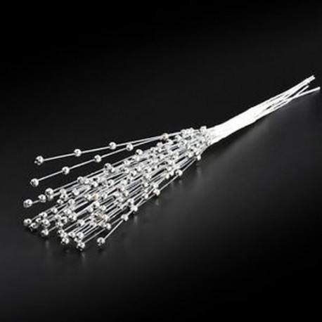 Ezüst 10PCS Pearl gyöngyös DIY menyasszonyi csokrok Esküvői party dekoráció fehér rózsaszín ezüst Új