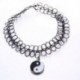 Yin és Yang Tattoo Choker rugalmas nyaklánc medál Grunge 90-es évek Ying Fesztivál Új