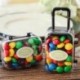 fehér Mini Rolling Travel Bőrönd Esküvői Candy Box Party kedvez a recepciónak Baby Toy