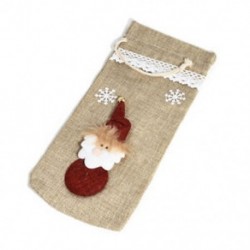 * 9 Piros borosüveg fedél táskák hóember Mikulás karácsonyi dekoráció Xmas dekoráció