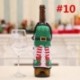 * 10 Piros borosüveg fedél táskák hóember Mikulás karácsonyi dekoráció Xmas dekoráció