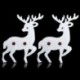 Karácsonyi harang 2PCS Christmas White Elk Bell szarvas Xmas fa függő díszek fél dekoráció