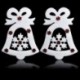 Karácsonyi harang 2PCS Christmas White Elk Bell szarvas Xmas fa függő díszek fél dekoráció