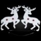 Karácsonyi harang 2PCS Christmas White Elk Bell szarvas Xmas fa függő díszek fél dekoráció
