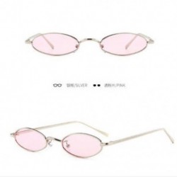 Ezüst   rózsaszín VINTAGE SMALL OVAL FRAME SUNGLASSES FASHION NŐI RETRO SHADES TRENDY GLASSES