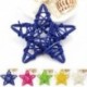 fehér 5PCS 6CM Rattan Csillagdíszek Díszek Karácsony / Születésnap és Lakberendezés DIY