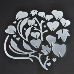 * 17 Virág 78 * 60cm Tükör Decal Art Mural fal matricák Otthon szoba DIY dekoráció dekoráció eltávolítható