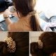 Fekete Divat női lány gyöngy gyöngyök haj zenekar kötél Scrunchie lófarok tartó rugalmas