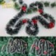 Színes golyók 79 &quot Chunky Xmas Bowknot garland fali ajtó karácsonyfa függő szoba díszek