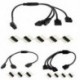 1-4 4Pin RGB LED Splitter csatlakozó kábel vezeték drótköteg csatlakozója 5050 3528 LED szalaghoz