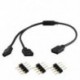1-4 4Pin RGB LED Splitter csatlakozó kábel vezeték drótköteg csatlakozója 5050 3528 LED szalaghoz