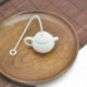 fehér Szilikon tartós teáskanna alakú tea infúziós szűrő teafilter levélszűrő diffúzor