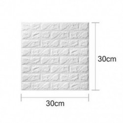 30 * 30cm PE hab hab fehér tégla mintás matrica vinil falfestmény fal matricák lakberendezési DIY