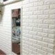 30 * 30cm PE hab hab fehér tégla mintás matrica vinil falfestmény fal matricák lakberendezési DIY