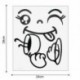 D Smiley Face hűtőszekrény matrica Vinyl fali matricák hűtőszekrény konyha fürdőszoba