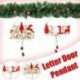 * 2 Xmas elk fa lemez üreges ajtó fa medál függő karácsonyi díszek dekoráció