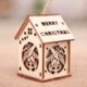 Kis harang Led Light Wood House Aranyos karácsonyfa függő díszek Holiday dekoráció JP