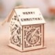 Nagy harang Led Light Wood House Aranyos karácsonyfa függő díszek Holiday dekoráció JP