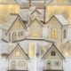 Nagy harang Led Light Wood House Aranyos karácsonyfa függő díszek Holiday dekoráció JP