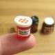 2 * 4X Dollhouse miniatűr mini pohár vízpalack 1/6 1/12 Méretarányos lakberendezés